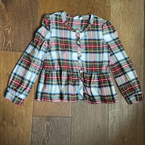 Gap size m peplum flannel top